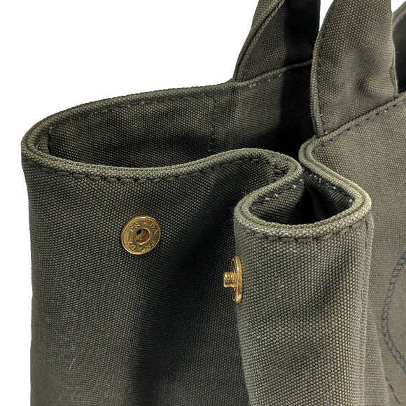 Prada Canapa Tote Logo Bag Khaki - Picture 6 of 10